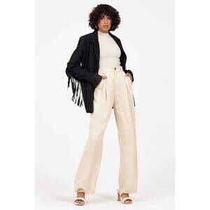 NEW MAURITIUS tanny leather blazer in black